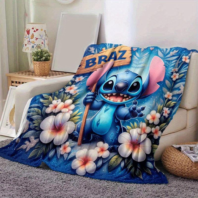1pz Coperta con Stampa Stitch - Morbida, Coperta per Tutte le Stagioni per Soggiorno, Camera da Letto, Regalo Personalizzato con Adorabile Design Cartoon