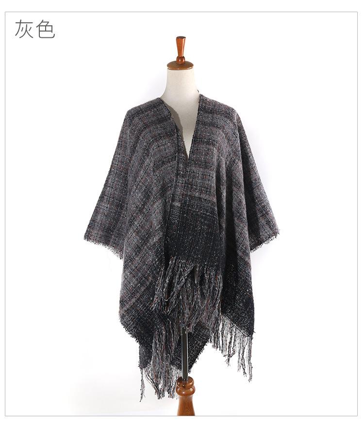 

Street pepper air conditioner shawl imitation cashmere scarf temperament scarf woman 140*110cm серый