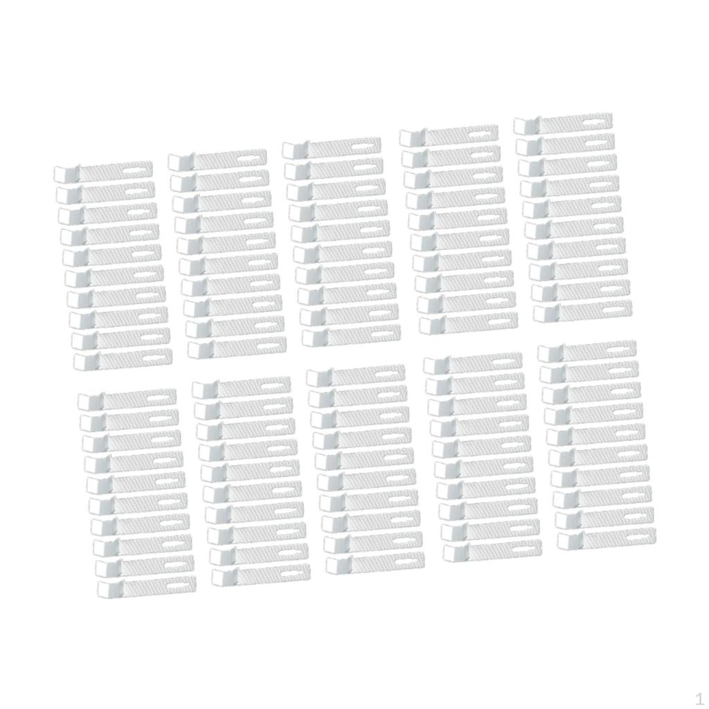 100 sztuk mocowanych haczyków, wieszak na płytki, uchwyt ścienny, hak, ekspozytor, wiszące haki K do