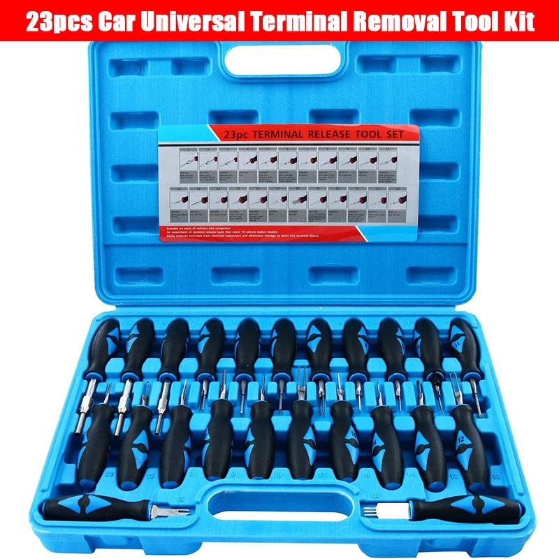 Universal Automotive Terminal Removal Tool Set,23-Pcs Kit Release Car Wire Harness Electrical Connector Pin Extractor