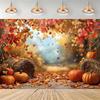 Autumn Pumpkin Themed Backdrop, Harvest Festival Decoration, Baby Shower Background, Photo Booth Backdrop49
