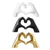 Love Gesture Figurine Resin Love Heart Hand Shape Statue Sculpture Home Office Wedding Party Desktop Decoration Ornament