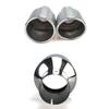 1 Piece 114mm Outlet Universal Modification Car Accessories Silver Curly Flange Muffler Exhaust  Stainless Steel Tip End Pipe
