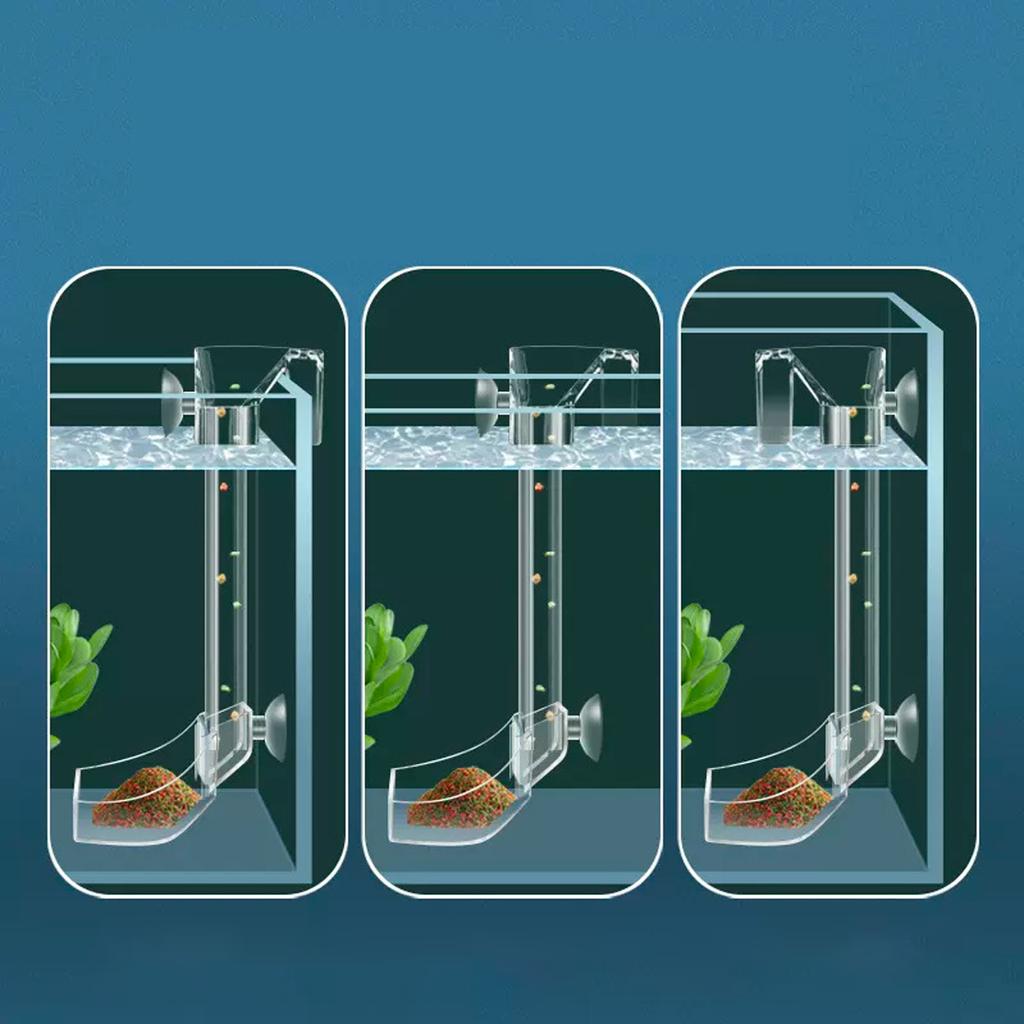 Aquarium Acrylic Feeding Tube Anti-stuck Fish Design Transparent Fish Feeder Suitable For a Variety of Fish Tanks