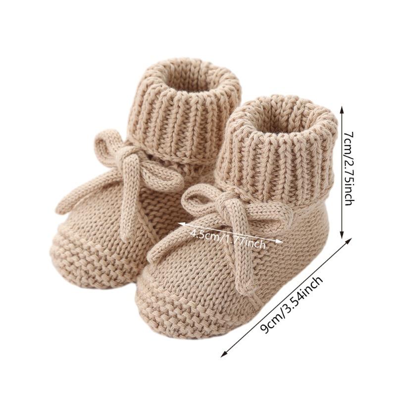 New Baby Bow Tie Knitted Sock Shoes Non-Slip Soft Sole First Walker Socks Cute Crawling Sock for Infants Toddler Footwear