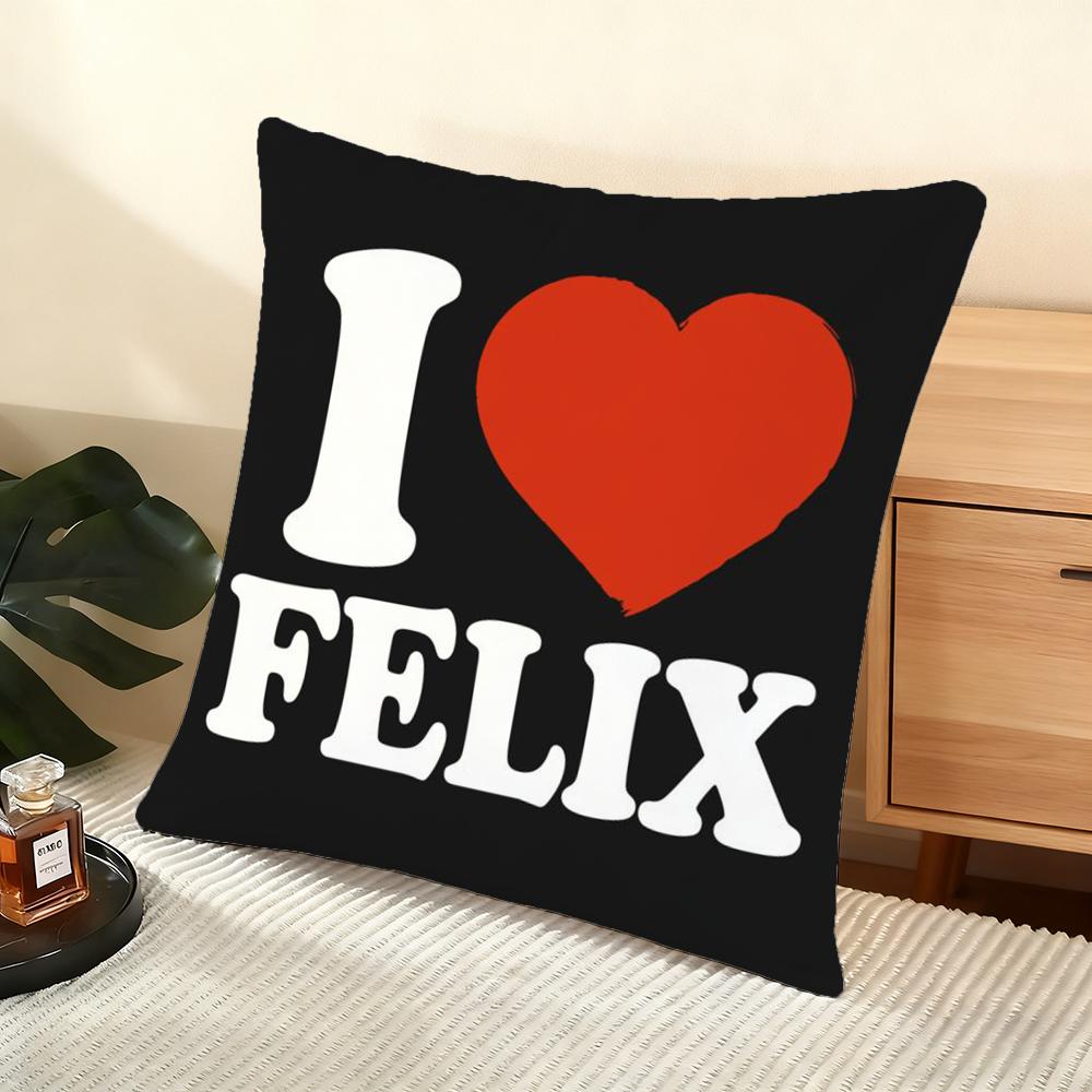 Cushion Cover Silky Short Plush Home Sofa Cushion Cover - Invisible Zipper Home Decoration Cool Boy Felix
