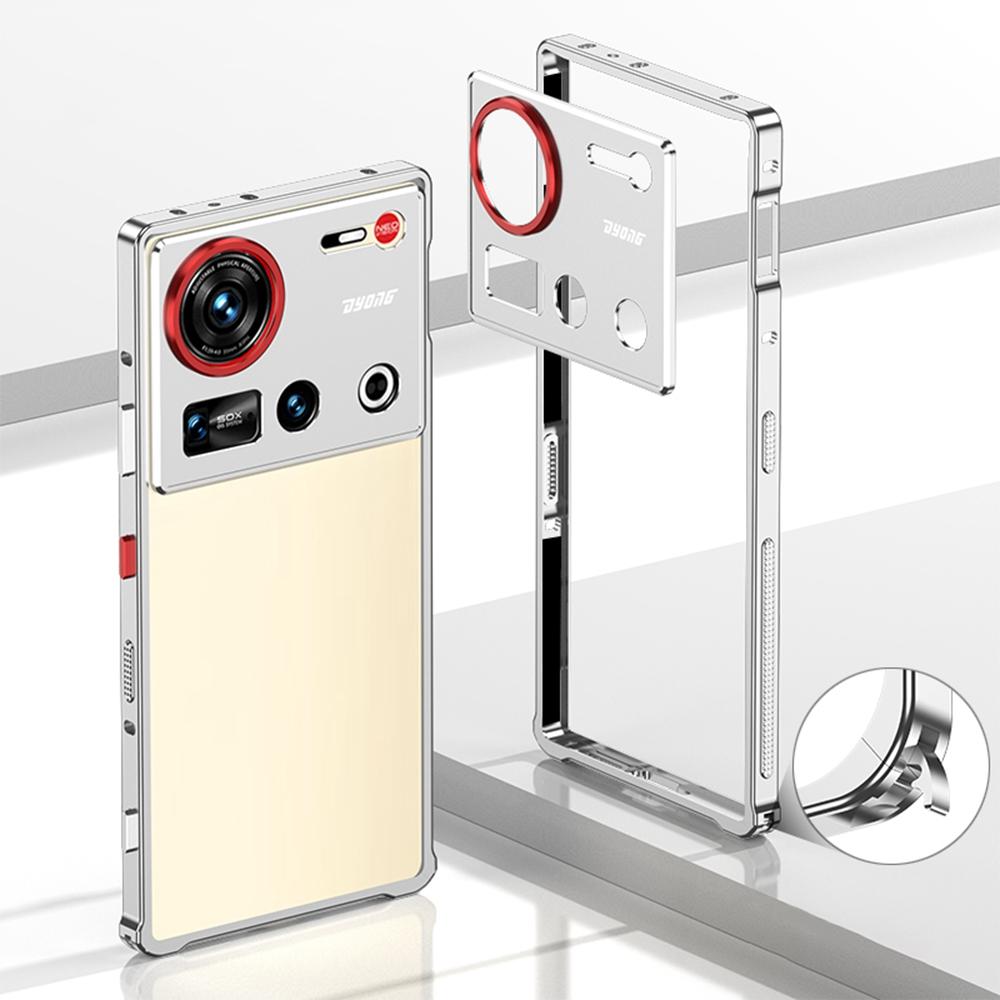 Dla ZTE nubia Z70 Ultra 5G Etui Bumper Metalowa Ramka Pokrowiec Odprowadzający Ciepło z Ochraniaczem Obiektywu Aparatu