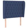 VidaXL Tête de lit avec oreilles Bleu 103x23x118-128 cm Tissu3118288