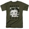 Betty Boop - Camo Glamour - Adult Unisex Short Sleeve T-Shirt - Green
