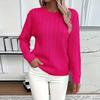 Dame Rundhalset Strikket Sweater