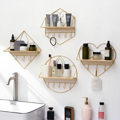 Wrought Iron Bathroom Racks Living Room Wall Wall Hanging Kitchen Bedroom Wall Multifunctional Storage Rack