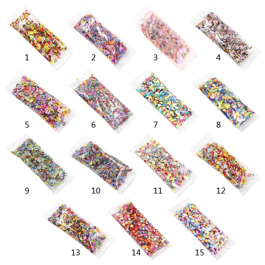 1000Pcs 3D Tiny Mixed Shapes Animal Love Heart Feather Ties Cake Stars for Butterfly Fruit Leaf Clay Resin Fillings Set