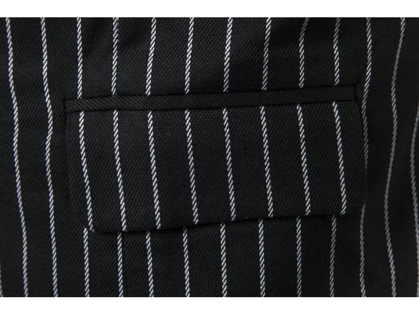 Men's European-Style Striped Shawl Collar Suit Vest - Autumn/Winter Casual 2019