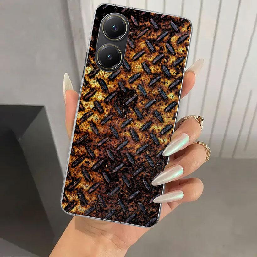 Vintage Industrial Style Rusty Pattern Phone Case for Xiaomi Poco X5 X6 X7 Pro F7 Ultra M7 Redmi 15 15C 13 13C 12 12C 10 10A 10C