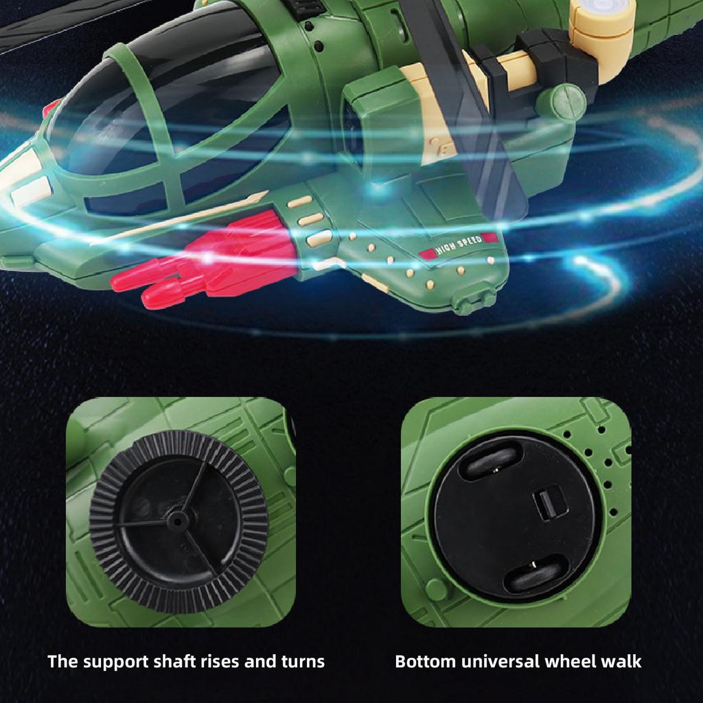 Helicopter Airplane Transforming Fighter Plane Toy with Musical and Lights for Toddlers Children