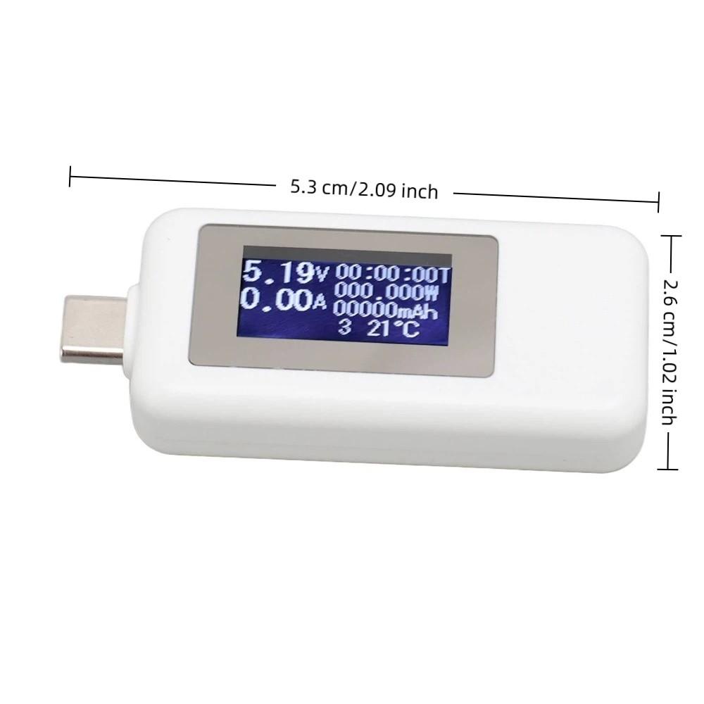 Multifunction Type C Voltage Current Power Meter 0-5.1A 4-30V 0-155W Digital Display USB C Power Meter 0 To 99 Hours