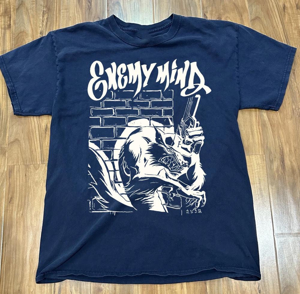 Enemy Mind Тур 2008 Тяжелый Хлопок Темно-Синий Все Размеры Футболка BT741 Унисекс Футболка S