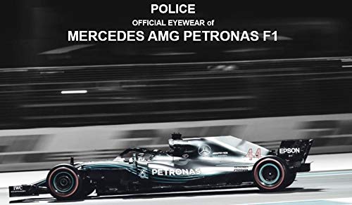 Sunglasses Mercedes Armor Gamer PETRONAS Blue Lens [Police] SPLA54-E70B Tie-up