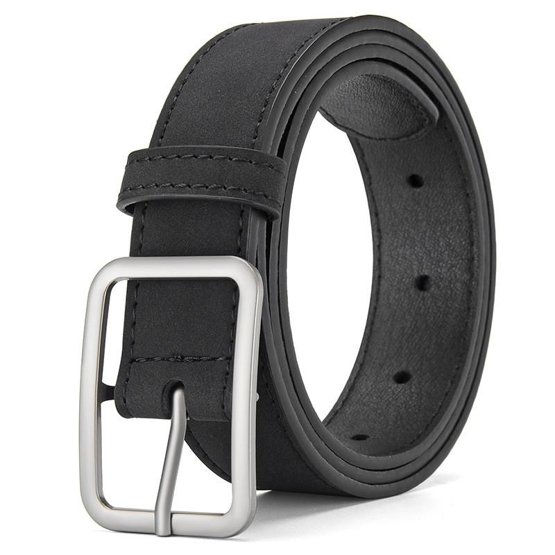 Retro Simple Pu Waist Belt With Alloy Pin Closure For Streetwear Daily And