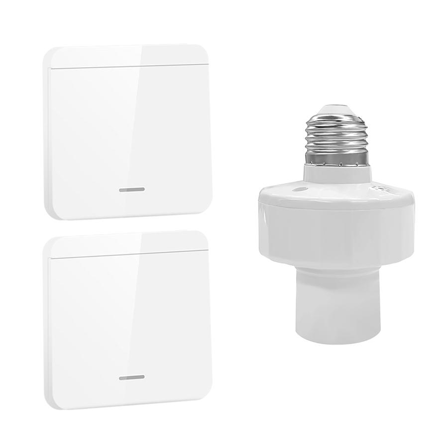 RF 433Mhz Wireless Remote Control Light Lamp Holder 110V 220V E27 Lamp Base Light Switch 1/2/3 Gang Wall Switch for Led Bulb