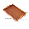 Wooden Serving Tray, 11.89 X 7.95 Inches, Rectangular Wooden Serving Platter with Rustic Handles for Breakfast in Bed, Coffee Table, Kitchen, Dining R