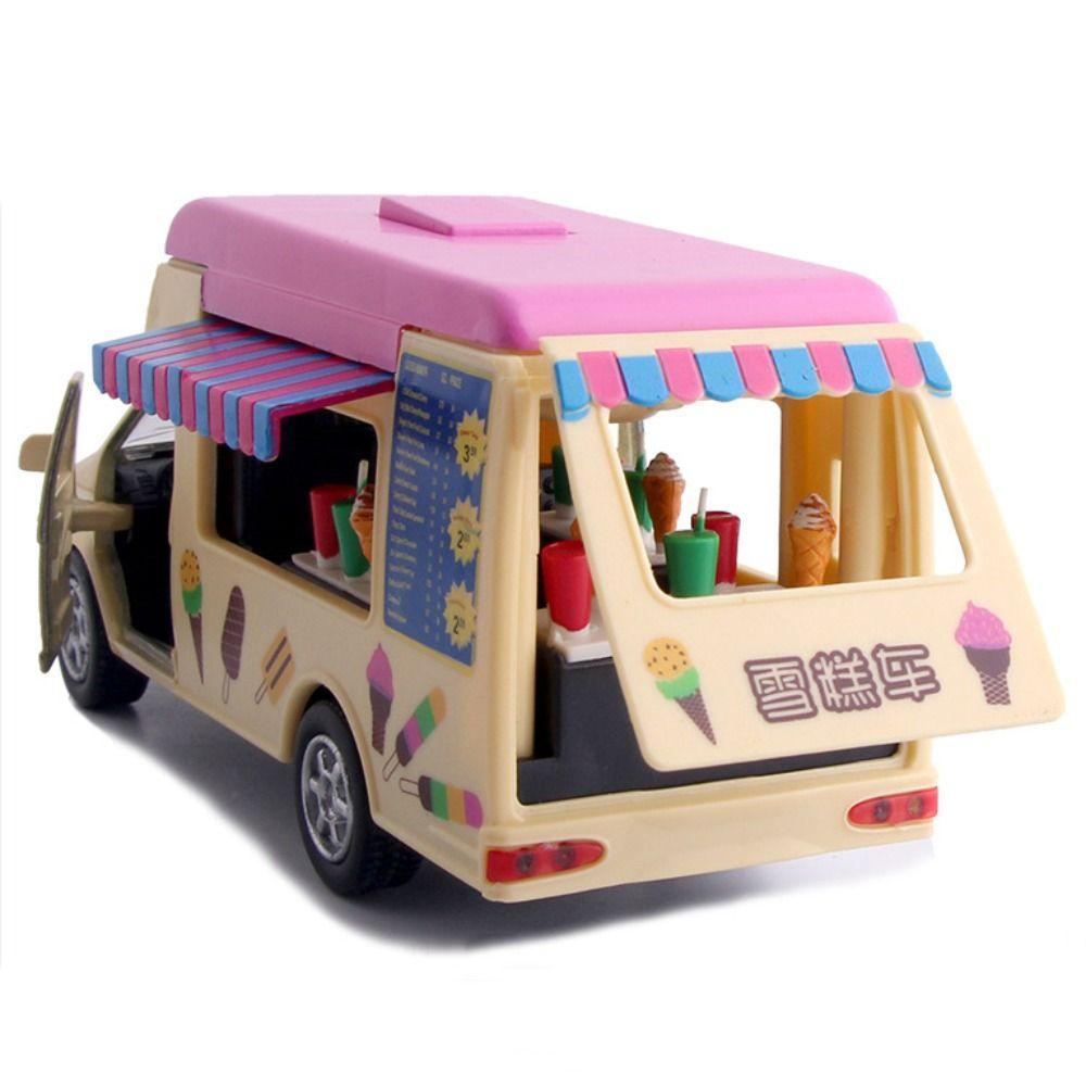 Inertia Food Truck Store Car Toy ABS Children's Toy Car Doll House Accessories