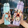 1PC Funny Cow Farm Animal Pattern 750ml Color Plastic Sports Water Bottle Leakproof Flip Straw Lid Suitable for Sports Office Home Use