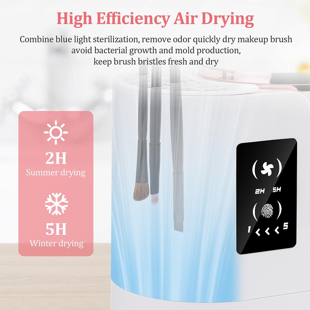 Automatic Makeup Brush Cleaning Drying Machine Air-drying Cosmetic Brushes Electric Cleaner Dryer Sponge Rotating Washing Tools