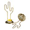 European Cactus Shape Metal Candle Holder Iron Tealights Candle Stand Round Candlesticks Vintage Desktops Decorations