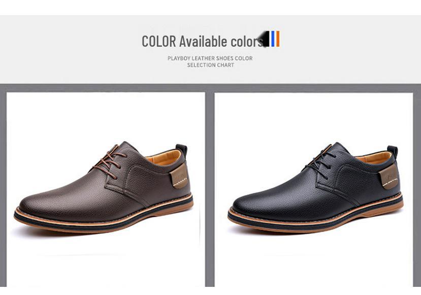 2026 Men's Versatile Leather Lace-up Shoes: Soft Sole for Business & Casual Wear
