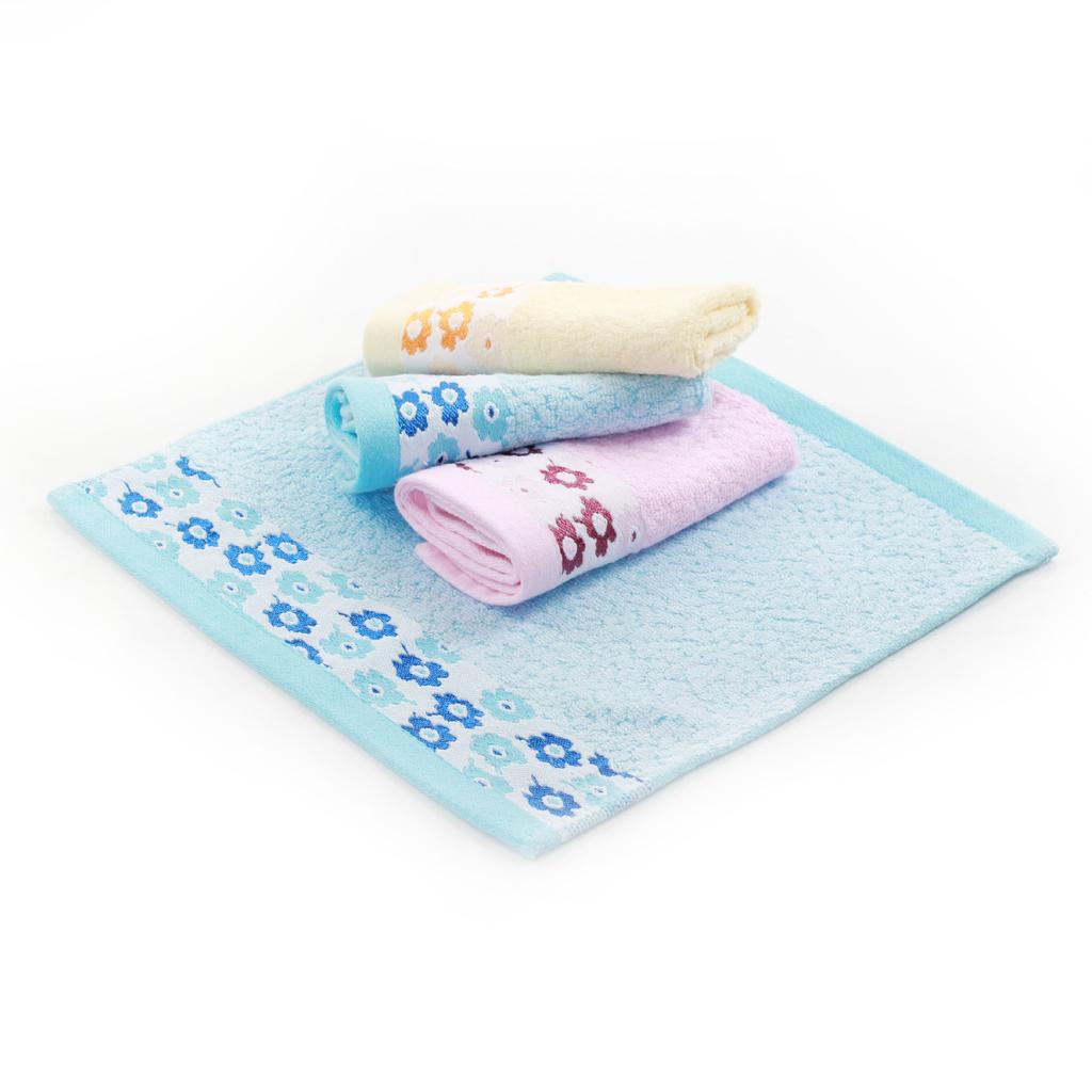 5 packs of bamboo charcoal bamboo fiber small square towels, baby and children's small towels, soft beauty face towels, water-absorbing square towels