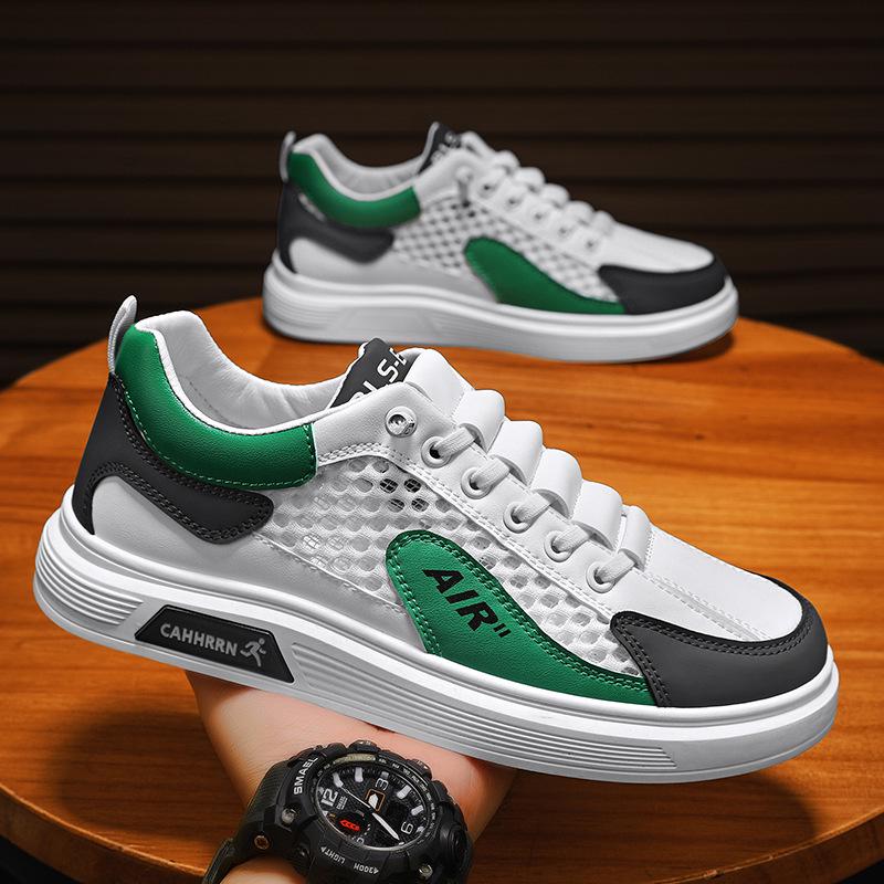 2025 Summer Men's Breathable Mesh Casual Board Shoes - Fashionable & Versatile