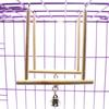 Wooden Birds Cage Perch Parrot Toys Stand Holder Natural Wood Swing Pet Supplies