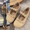 Mode Damen Schuh 2025 Neue Frühling Mode Vintage Schleife Mary Jane Schuhe Bequeme Weiche Sohle Elastisches Band Damen Ballerinas