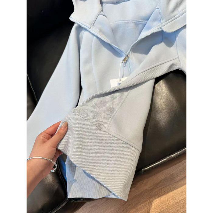 Women's Slimming Hooded Cardigan Sweatshirt - New Autumn/Winter Style with Zipper