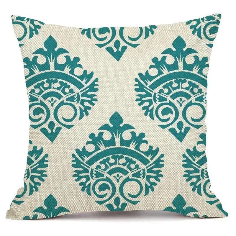 Geometrical Print Pillowcase Decorative Cushion Cover Linen Throw Pillowcase Home Living Room Bedroom Sofa Decorative 45x45cm