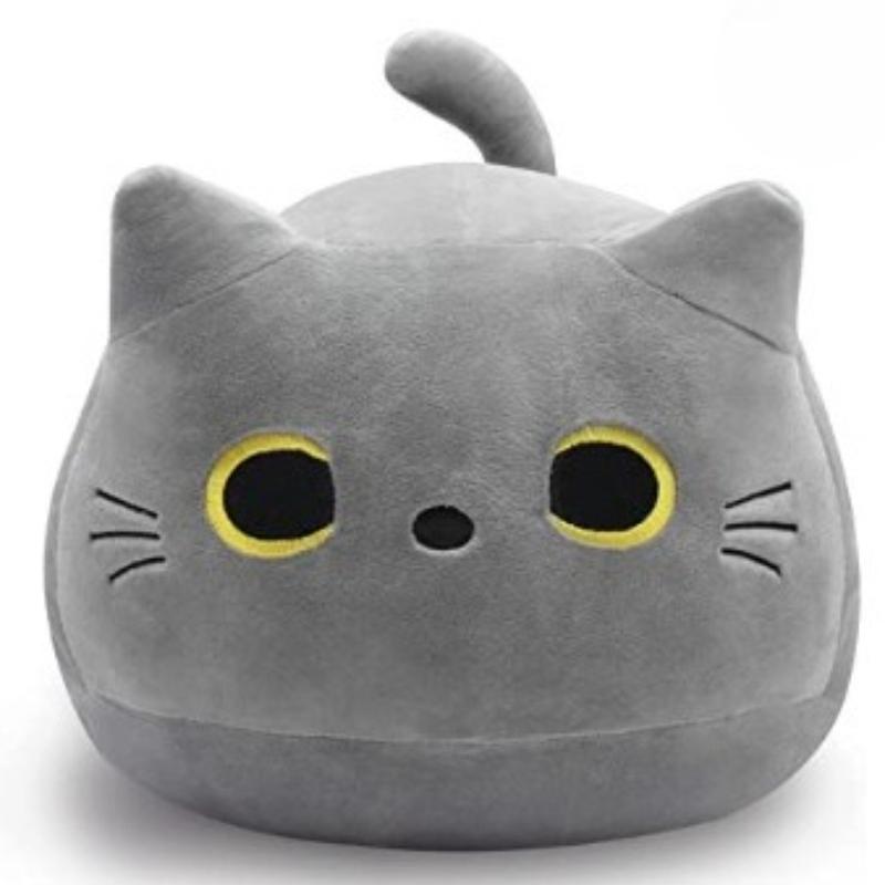 30cm Soft Black Cat Plush Toy Pillow - Stuffed Animal for Kids Boys & Girls Birthday Gifts