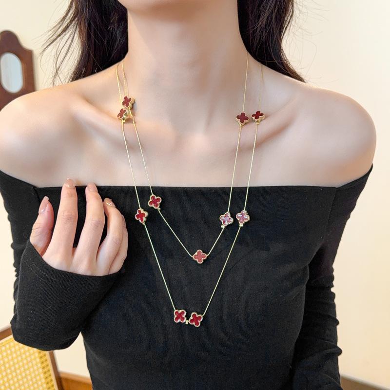 Fashion Multi-layer Sweater Chain Versatile High-grade Sense of Temperament Necklace Clothes Accessories Pendant Waist Chain