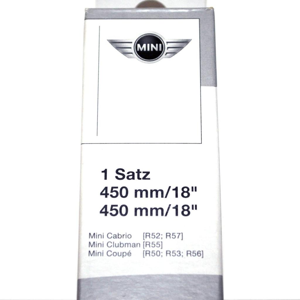 MINI Flat Wiper Blade Set with MINI Logo [Officially Imported] R50/R52/R53/R55/R56/R57