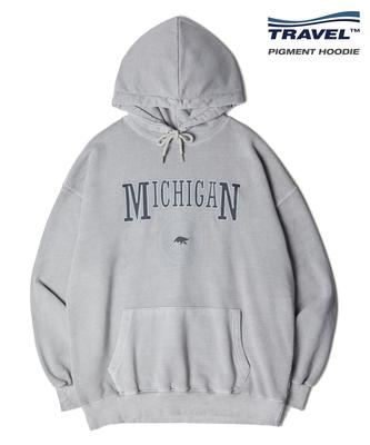 Michigan Wolverine Pigment Hoodie Ghost Grey