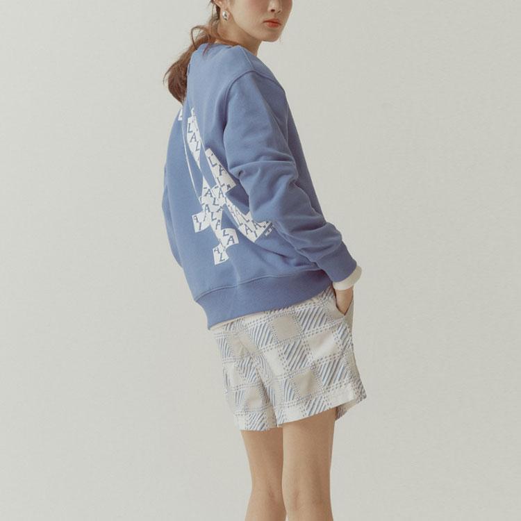 New MLB Old Flower Sweatshirts Unisex Blue 31MTM2111-07U