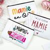 Thank You Grandma for All These Magical Moments Print Makeup Bag Travel Toiletries Organizer Bags Women Cosmetic Case Mamie Gift