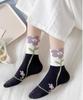 Stilia Floral Print Short Perfect for and Everyday Great Gift Idea Free 5 Women's Socks, 5-Pair Set, Japanese-Inspired Design, Stylish, Breathable,