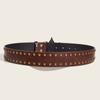 Wide Side Star PU Leather Belt Metal Buckle Trouser Decoration Y2k Style Waist Belt  Female/Girls