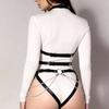 Leather Body Harness for Women, Adjustable Punk Goth Lingerie, Rave Outfit Accessory, Fashion Statement Piece
