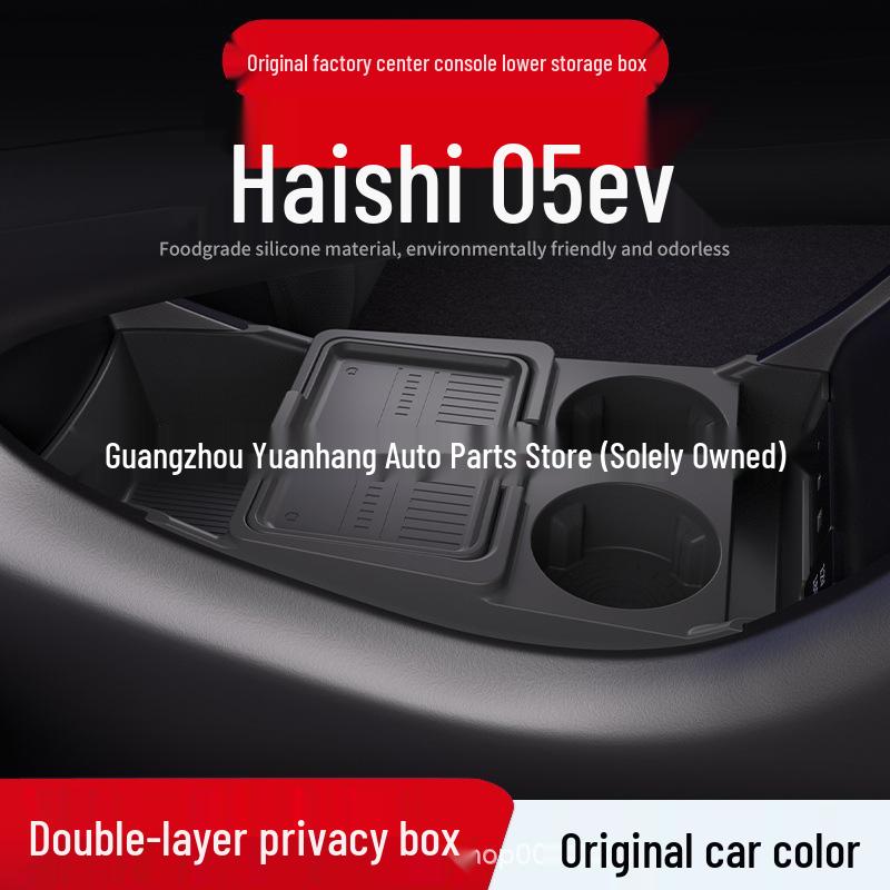 

Fits 25 Haishi 05ev Models: Center Console and Glasses Storage Box Car Accessories. Sea Salt Gray