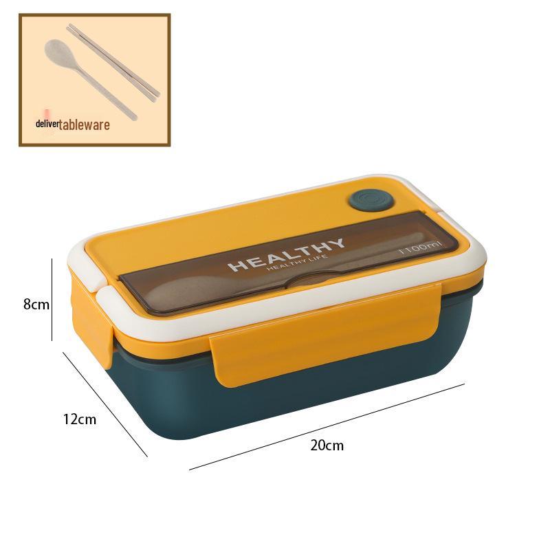 Portable Wheat Straw Bento Box: Insulated, Multi-Compartment, Japanese-Style, Microwave Safe for Office Workers & Students