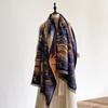 Fashion Oil Painting Floral Print Winter Warm Imitation cashmere Shawl Scarf Women Pashmina Thick Scarves Wrap Female Poncho