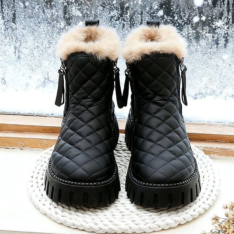 Snow Boots Women's New Winter Velvet Thickened Martin Boots Short Boots Women's Shoes Versatile Non-slip Student Cotton Shoes