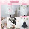 Pannier Long Tutu Skirt Dress Petticoat Volume Lolita Maid Cosplay Length Adjustment [Grace Kryt] (Free Size, Standard, White)